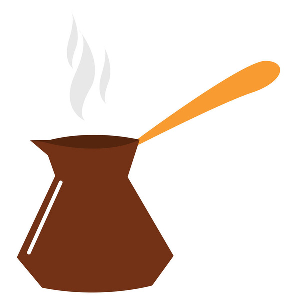 Kaffee-Wasserkocher-Vektor oder Farbabbildung - Vektor, Bild