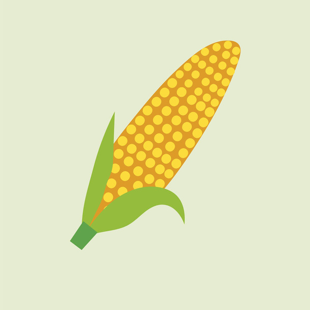 gelber Mais-Vektor oder Farbabbildung - Vektor, Bild