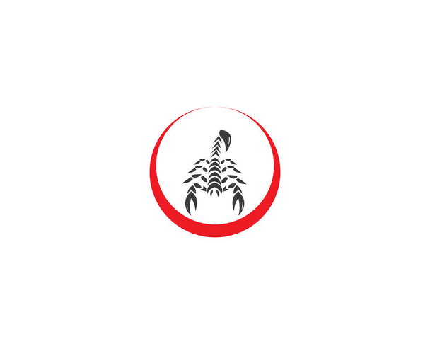 Akrep simgesi logo tasarım vektör illüstrasyon - Vektör, Görsel