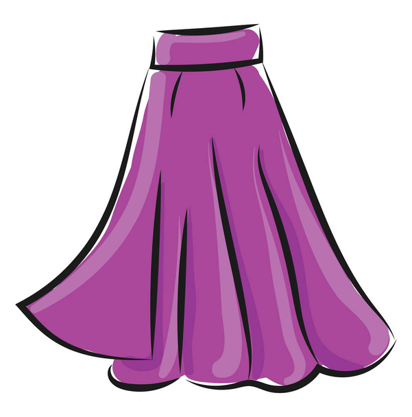 Clipart d'un vecteur de jupe de couleur pourpre vitrine ou illus de couleur
 - Vecteur, image