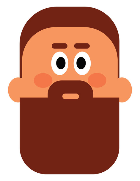A cartoon man with a stylish beard looks dismayed vector or colo - Vector, Image