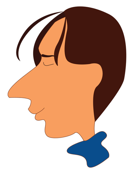 Uomo cartone animato impostato su sfondo bianco isolato visto dal sid
 - Vettoriali, immagini