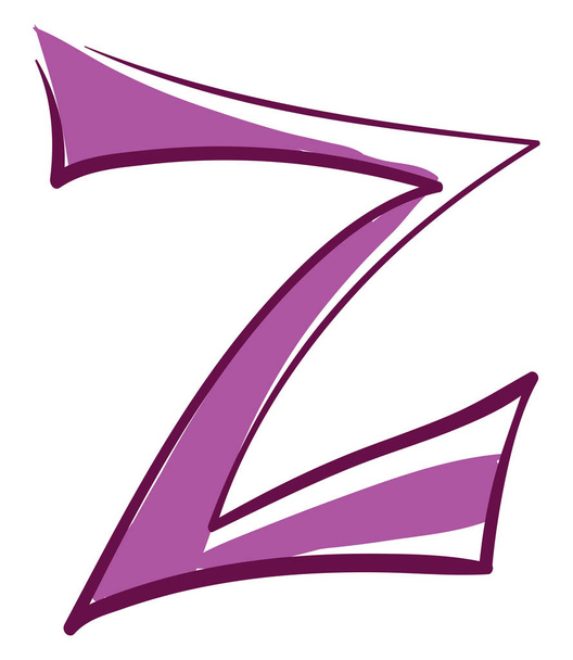 Z betű-ábécé vektor vagy színes illusztráció - Vektor, kép