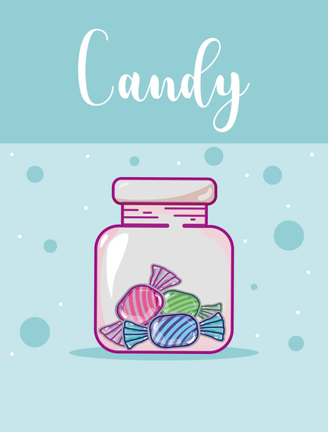 Candy snack koncepció - Vektor, kép