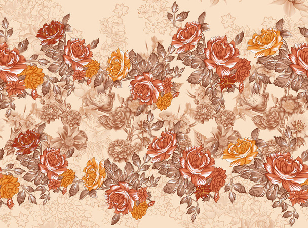 Borde de flor seca marrón sin costuras
 - Foto, Imagen