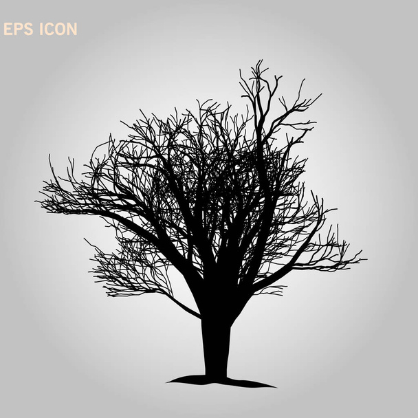 ノルウェーのメープルアーキテクニクス。木の枝と幹の構造。白い背景eps 10上の木のベクトル描画 - ベクター画像