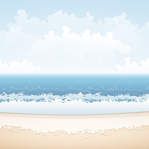 Sandy sea beach - Vector, Image