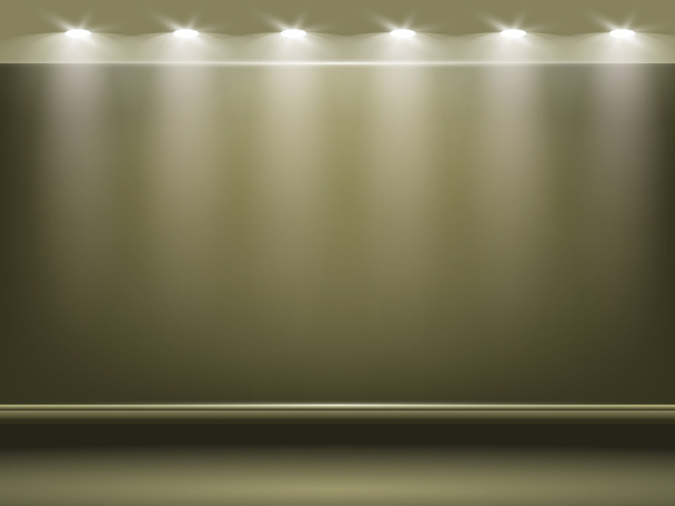 kamer verlicht door lampen - Vector, afbeelding