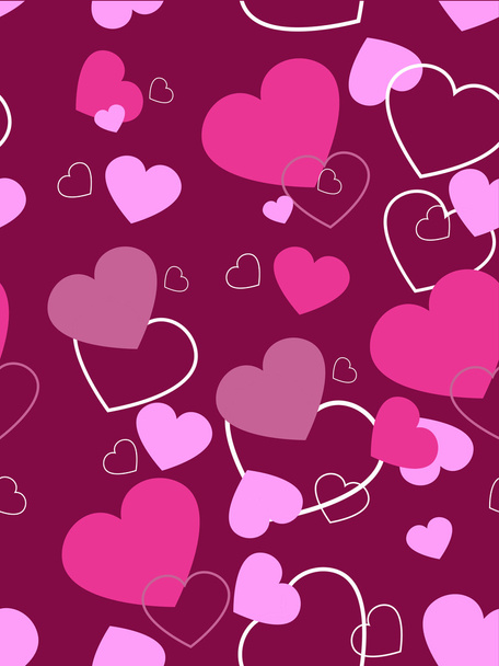 fondo del día de San Valentín con corazones - Vector, imagen