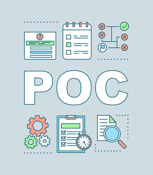Banner de conceptos de palabras POC
 - Vector, imagen