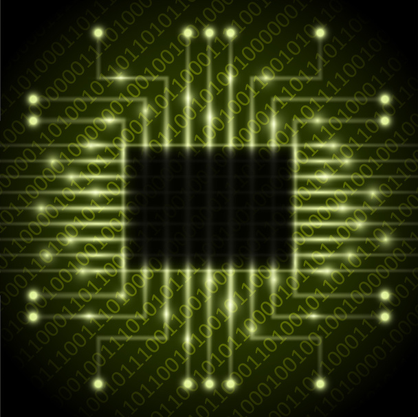 Комп'ютерний чип на материнській платі
 - Вектор, зображення