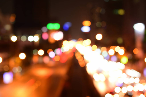 blurred road at night  - Photo, Image