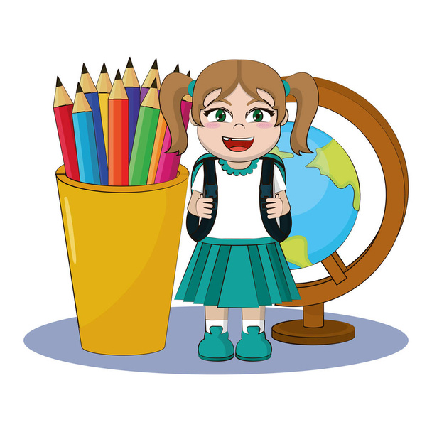dessin animé de l'école primaire
 - Vecteur, image