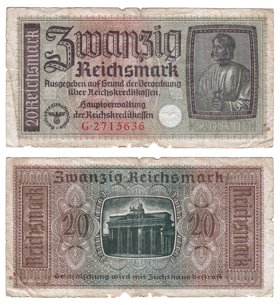 staré peníze pozadí fašistické dm - Fotografie, Obrázek