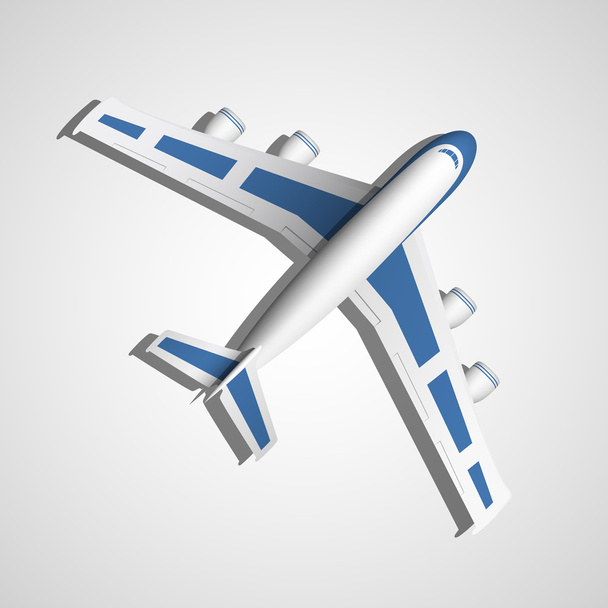 Airplane top view - Vector, Image