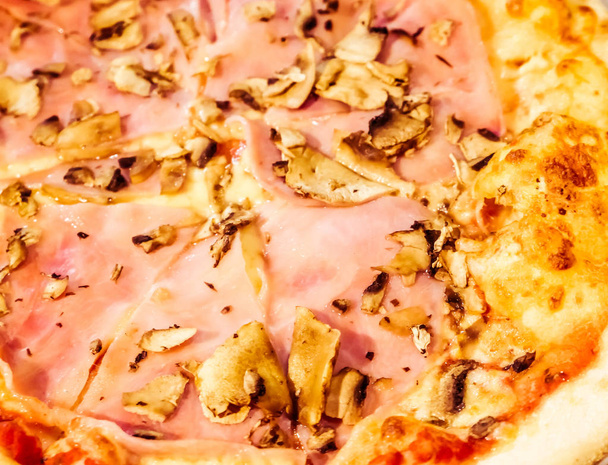 Traditional Italian pizza in pizzeria in Italy, gastronomic trav - Photo, Image