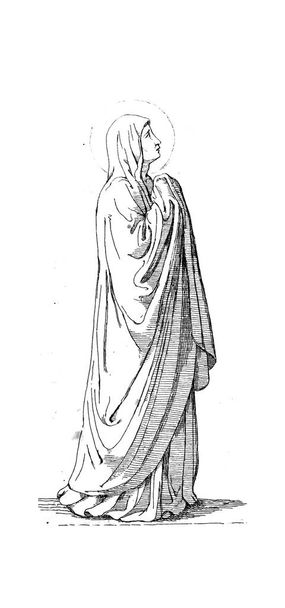 Virgin Mary. Old illustration - Photo, Image
