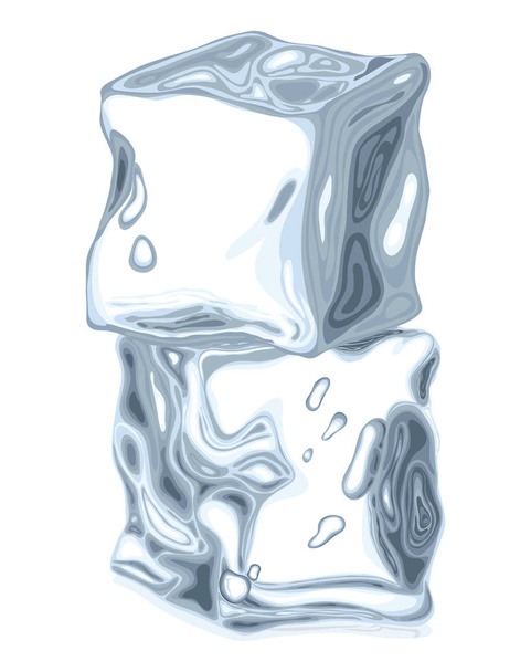 glaçons fondus gelée liquide givre eau solide fraîche
  - Vecteur, image