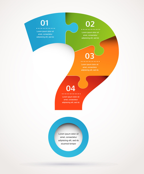Question mark abstract design and infographics, background - Vektor, kép