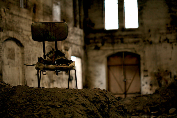 Last chair in post - apocalyptic world. - Photo, Image