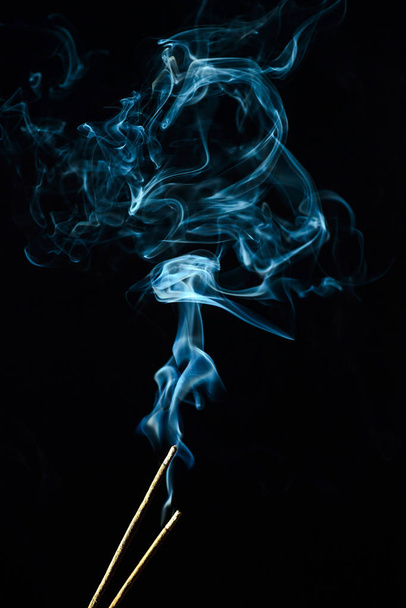 Smoke on black background - Фото, изображение