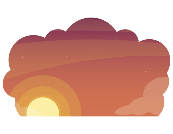 Taivas auringonlasku kaunis kohtaus
 - Vektori, kuva