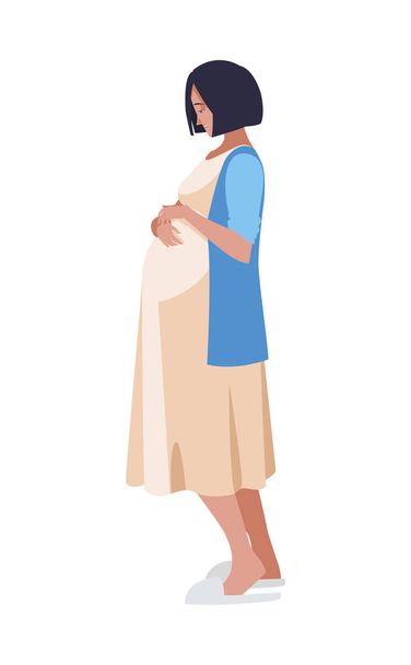 красивый характер беременной женщины
 - Вектор,изображение