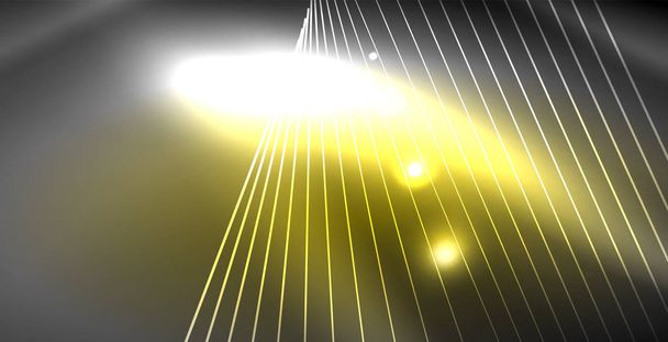 Fényes csillogó neonhullámok - Vektor, kép
