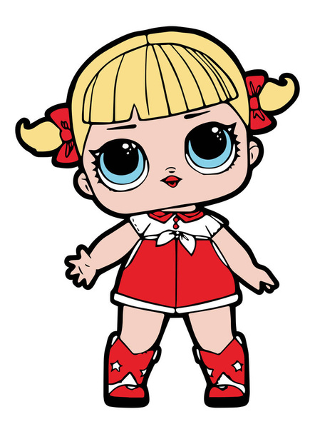 Lol Doll Design. Cute baby girl - Vector, Image
