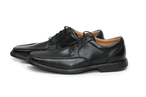 izole siyah erkek ayakkabı - Fotoğraf, Görsel
