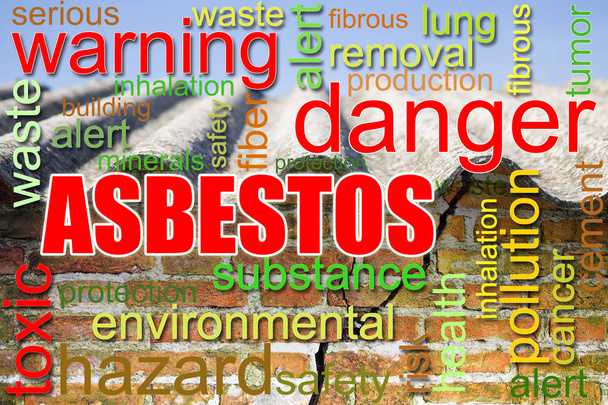 Imagen peligrosa del concepto de techo de asbesto
 - Foto, Imagen