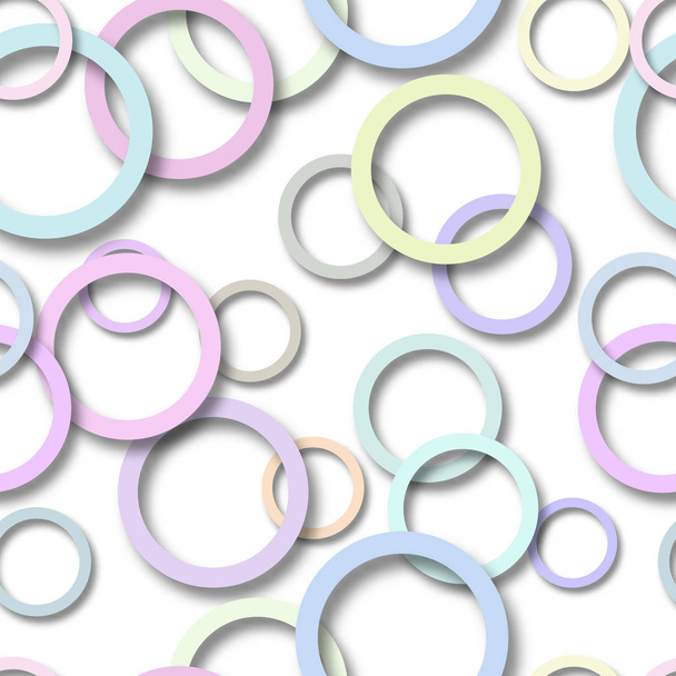 Modèle abstrait sans couture d'anneaux avec des ombres
 - Vecteur, image
