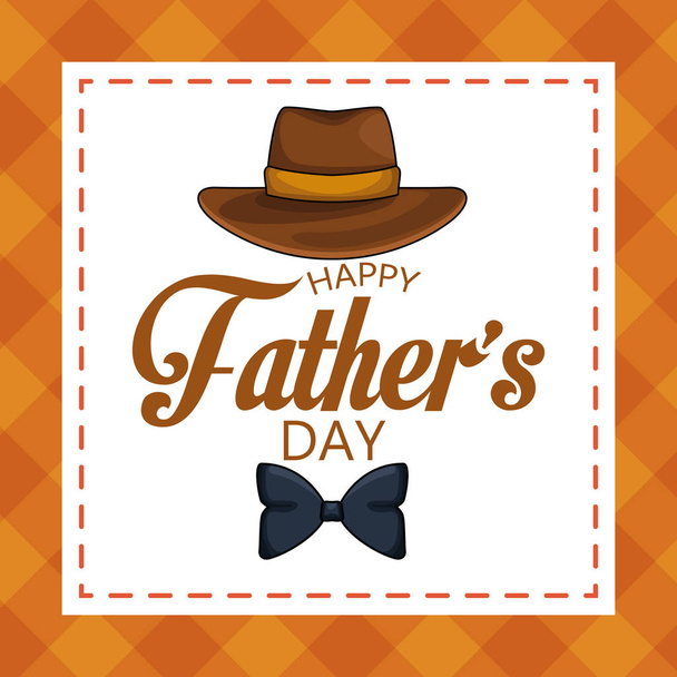 Happy fathers day card - Wektor, obraz