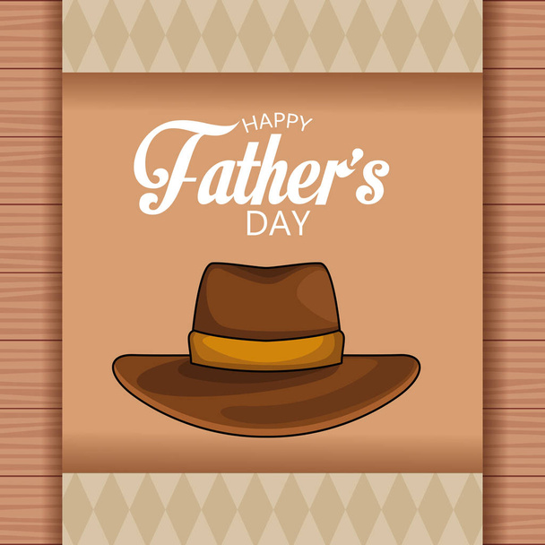 Happy fathers day card - Vector, Imagen