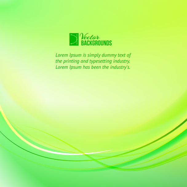 Green light lines background. - Vector, Image