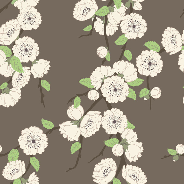  seamless pattern with sakura branch - Foto, Imagen