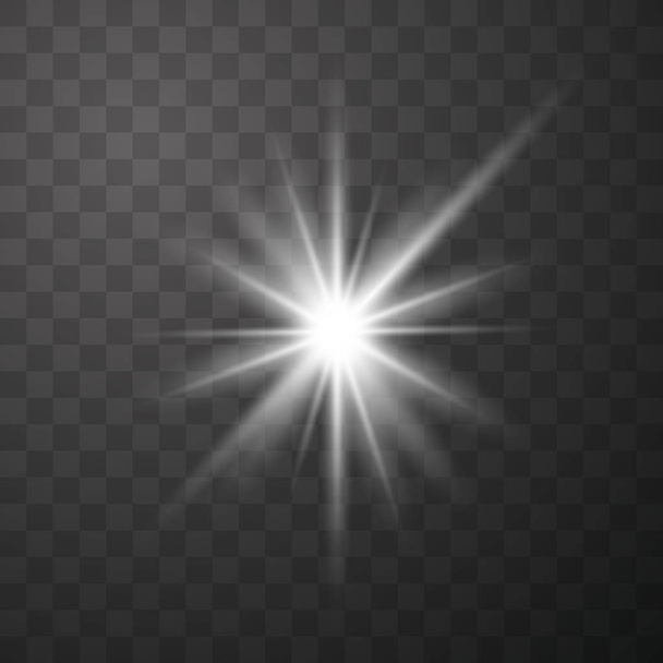 白い美しい光が爆発する - ベクター画像