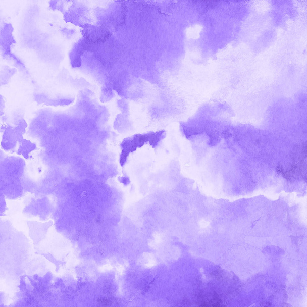fialové abstraktní pozadí s texturou barvy akvarel - Fotografie, Obrázek