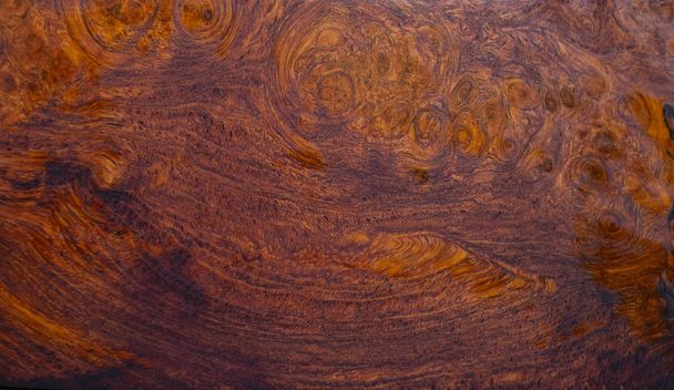 Nature afzelia burl wood striped for Picture prints interior decoration car, Exotic wooden beautiful pattern for crafts or abstract art texture background - Photo, Image