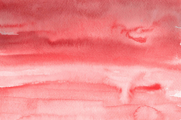 abstrakcyjny czerwony tło z akwarela farba tekstura - Zdjęcie, obraz