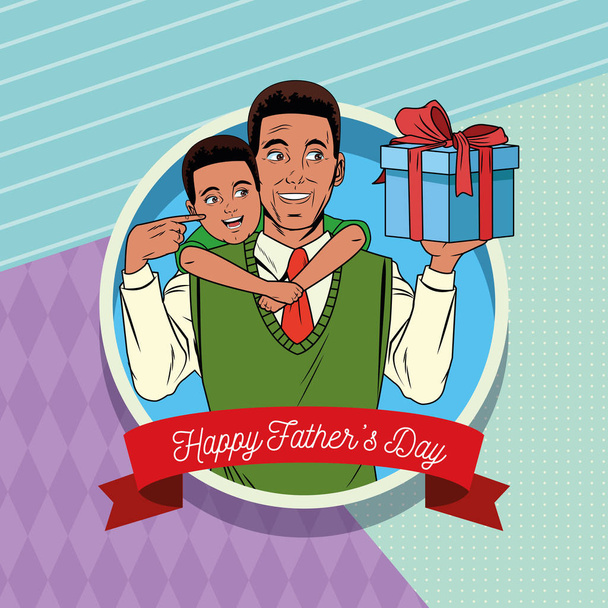 Boldog Apák Napja kártya - Vektor, kép