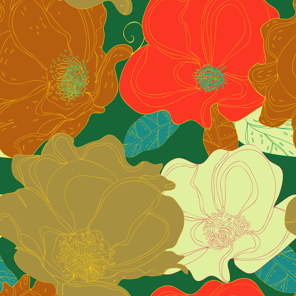 Floral texture - Διάνυσμα, εικόνα