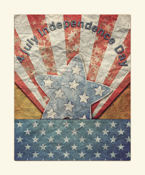 U.S.A. Flag for July 4th for Vintage - Photo, Image