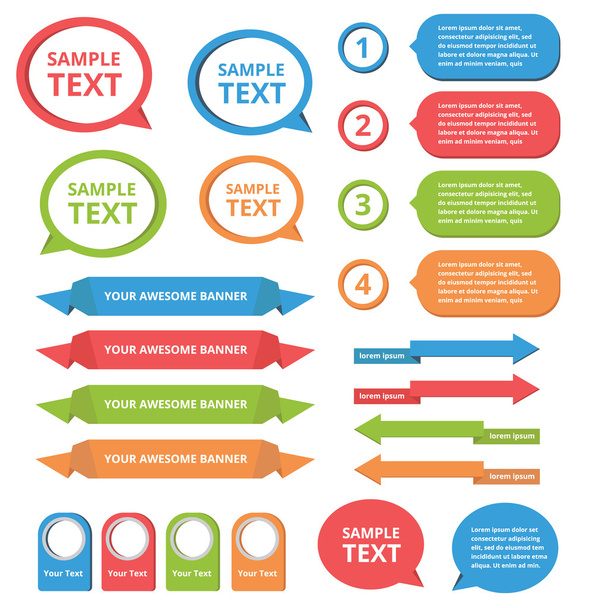 Text box templates - Vektor, kép