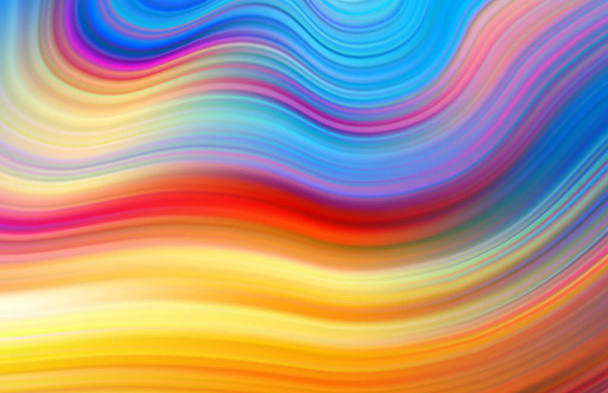 Colorful flow brush stroke. Wave sea isolated line - Vector, Image