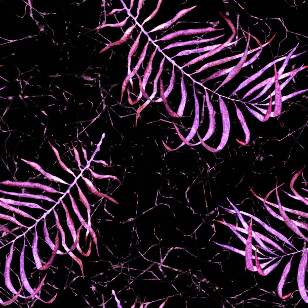 Tropical seamless pattern. Watercolor scattered pa - Foto, Bild