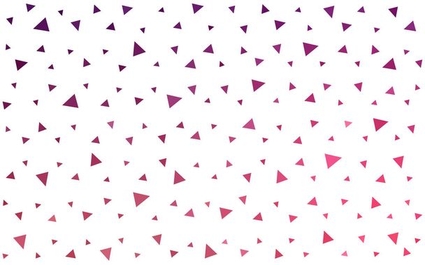 Tmavě fialová, Růžový vektor zářící trojúhelníkové pozadí. - Vektor, obrázek
