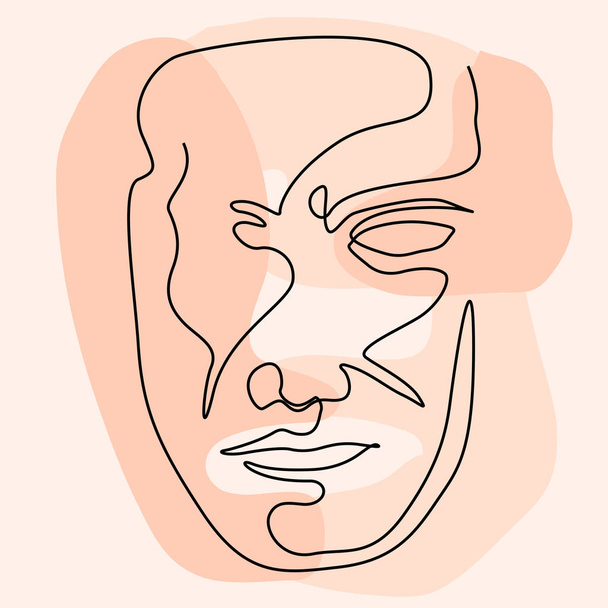 Isolated simplicity face on a colored background - Διάνυσμα, εικόνα