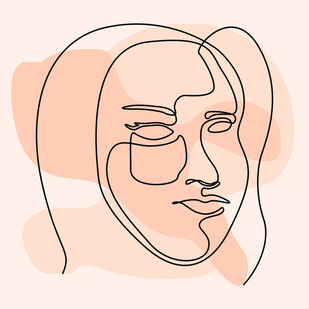 Isolated simplicity face on a colored background - Vector, Image