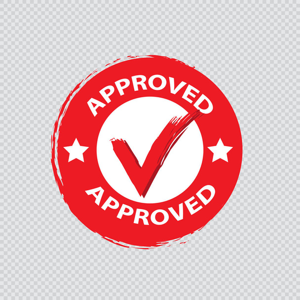 Approved stamp vector illustration. - Vector, Image